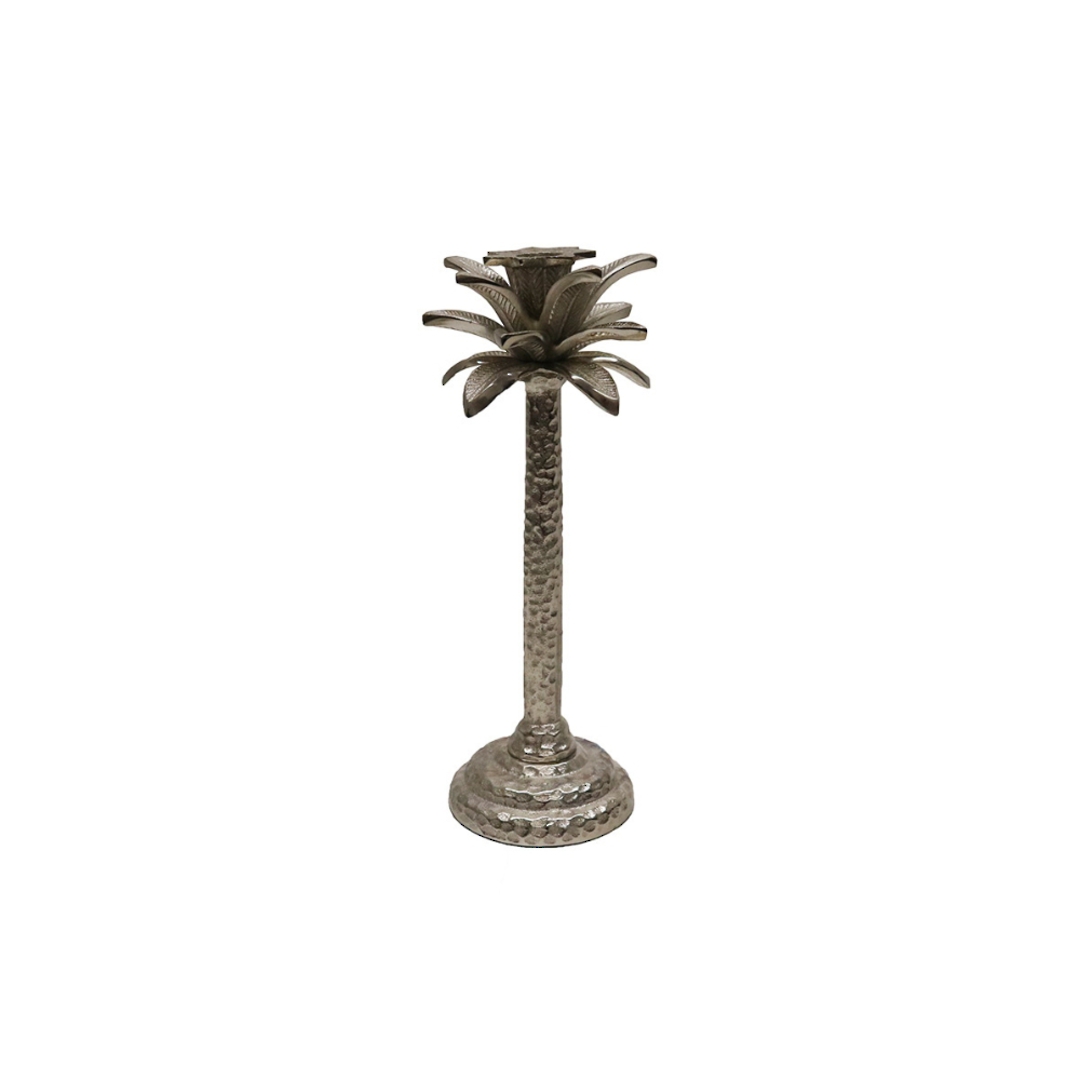 Aluminium Palm Candle Stick Silver image 0